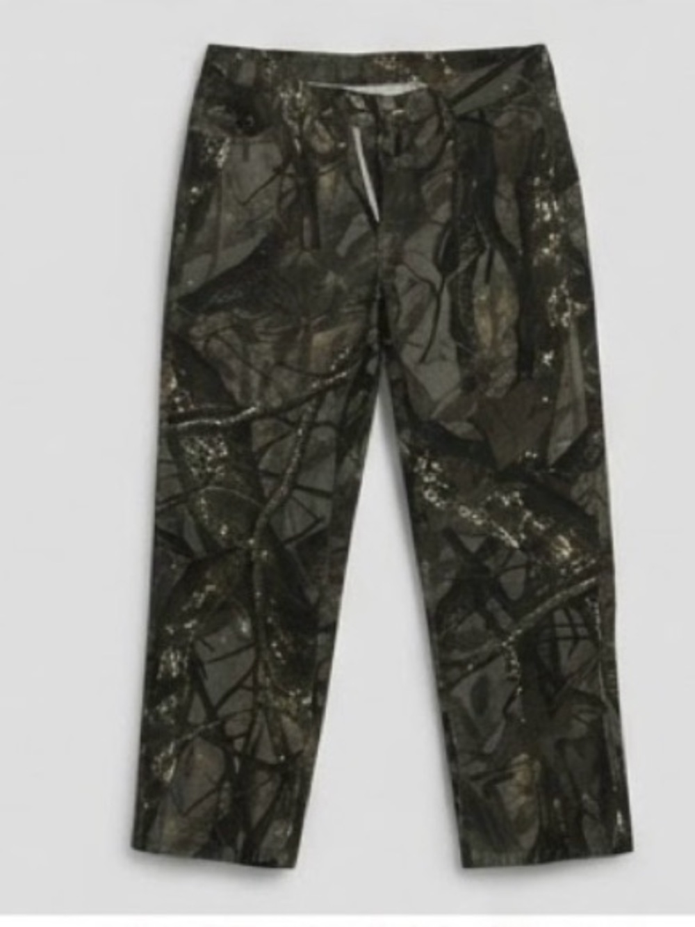 Womenβs Camouflage Print Pants - Olive Black